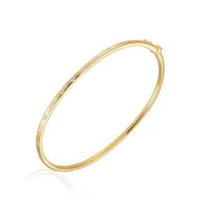 0.5CT White Diamond Bezel Bangle
