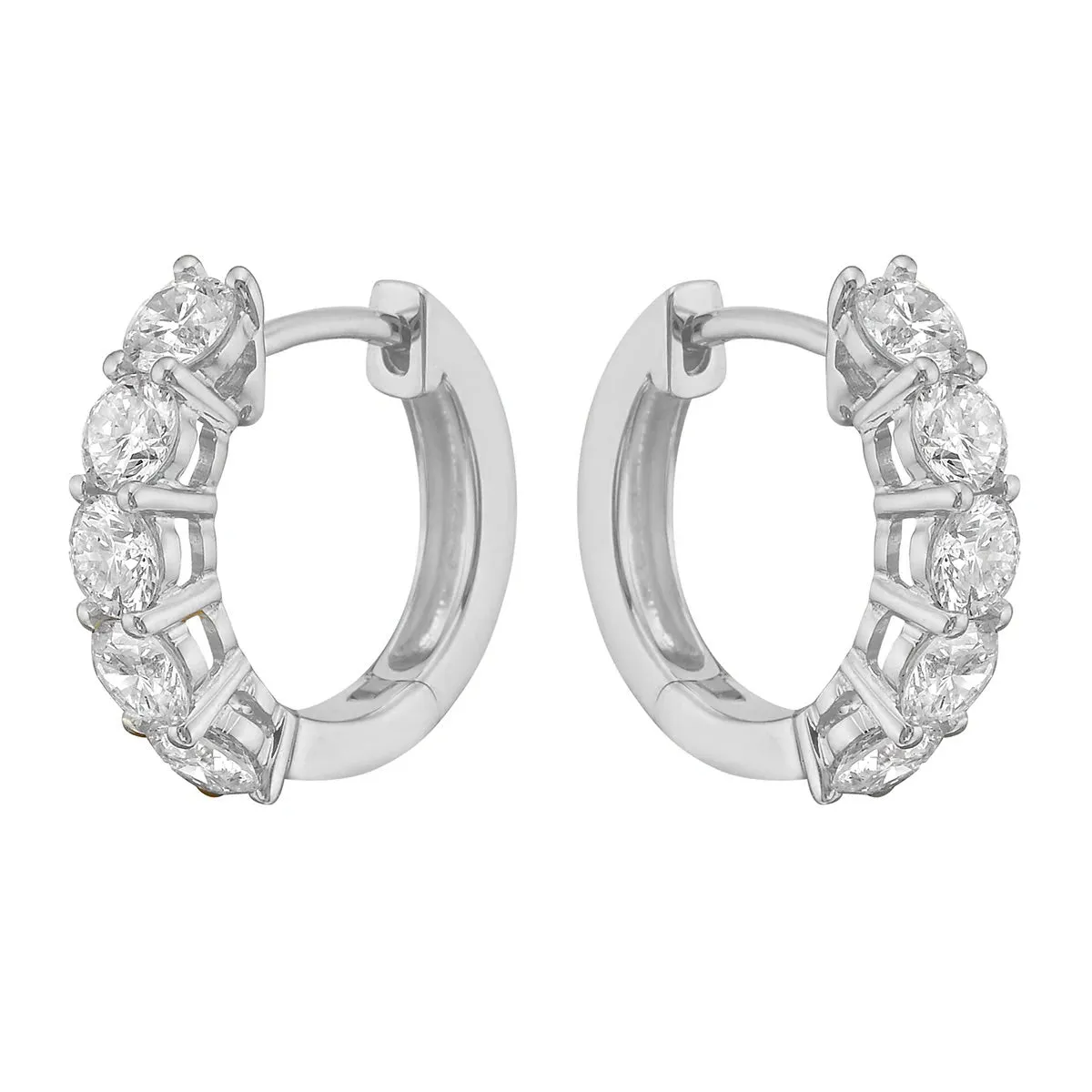 1.85CT Diamond Hoop Earrings