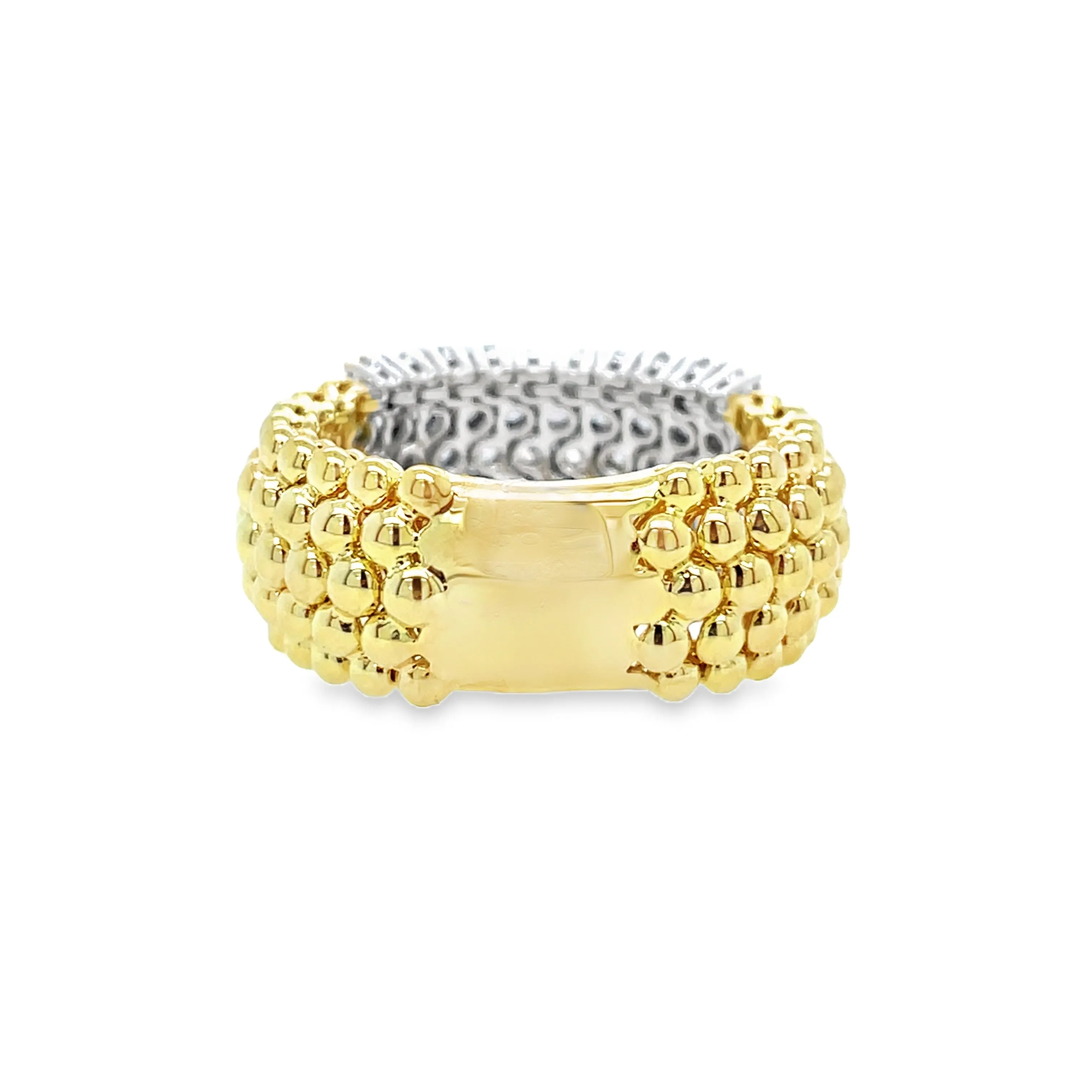 1.89CT Diamond Flexible Ring in Yellow and White Gold