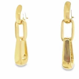 18KT Elongated Chain Earrings