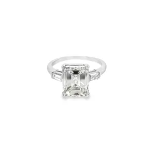3.48CT Emerald Cut Diamond Ring