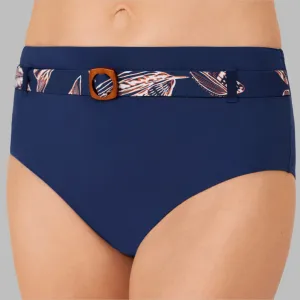 Amoena Lanzarote High Waist Brief - Indigo Blue & Amber - 71629