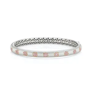 Argyle Pink Diamond 8P Floral Cuff Bracelet