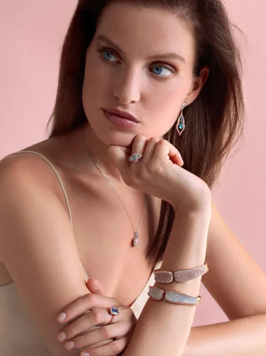 Argyle Pink Diamond and Aquamarine Decorative Drop Earrings