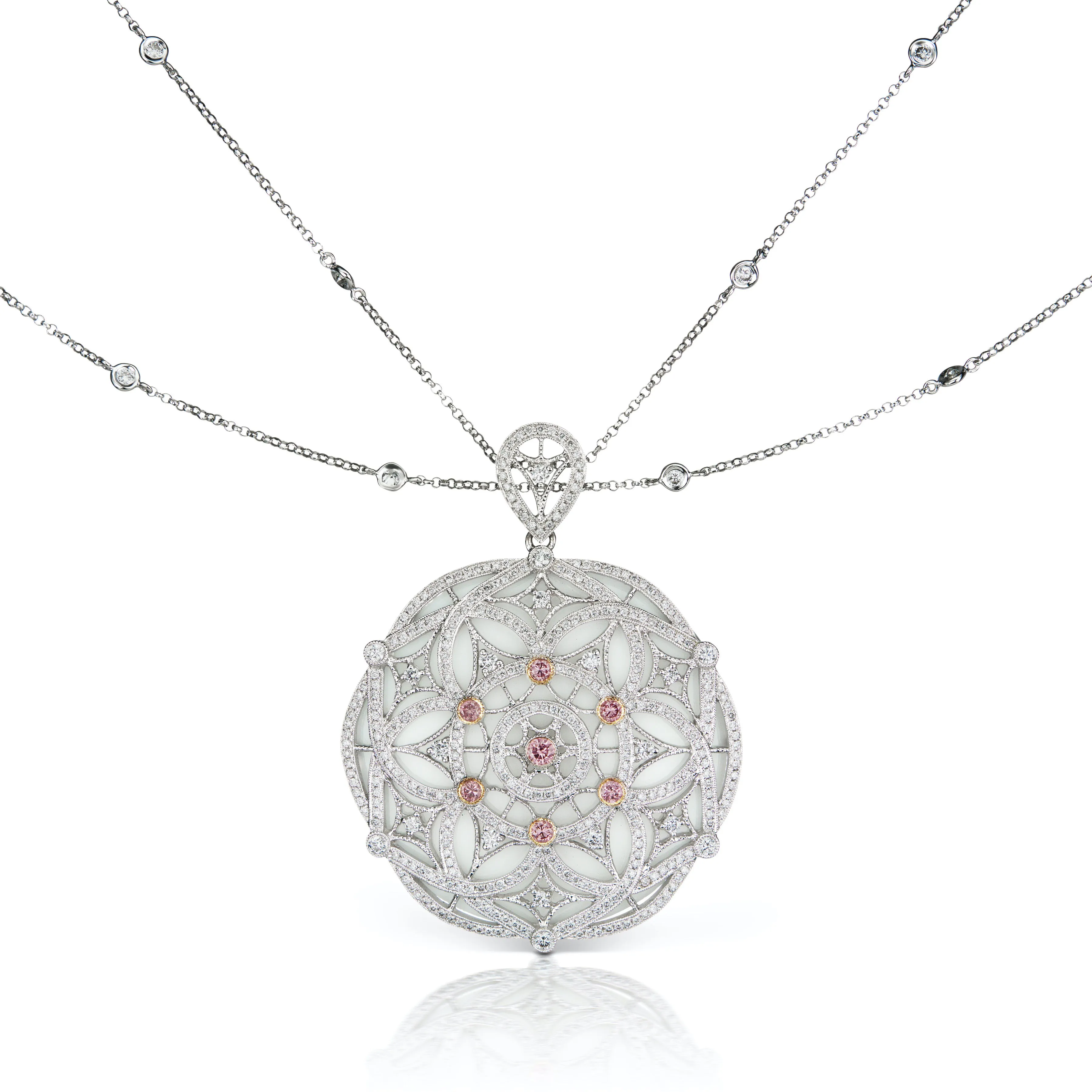 Argyle Pink Diamond Medallion Necklace