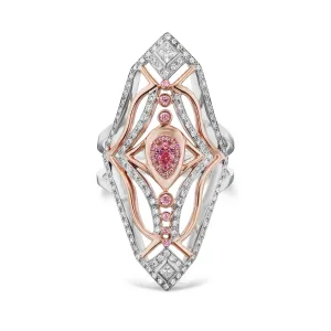 Argyle Pink Diamond Modern Art Deco Ring