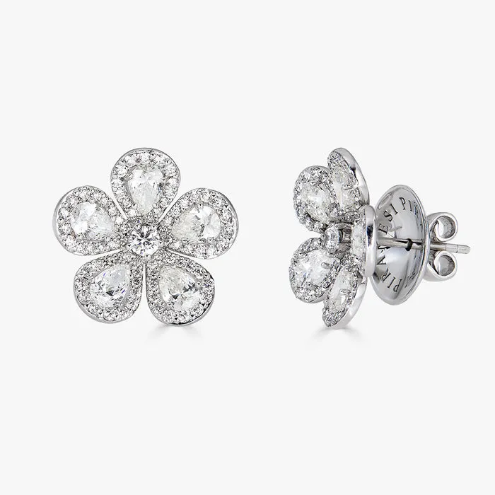 Classic Flower Diamond Earrings