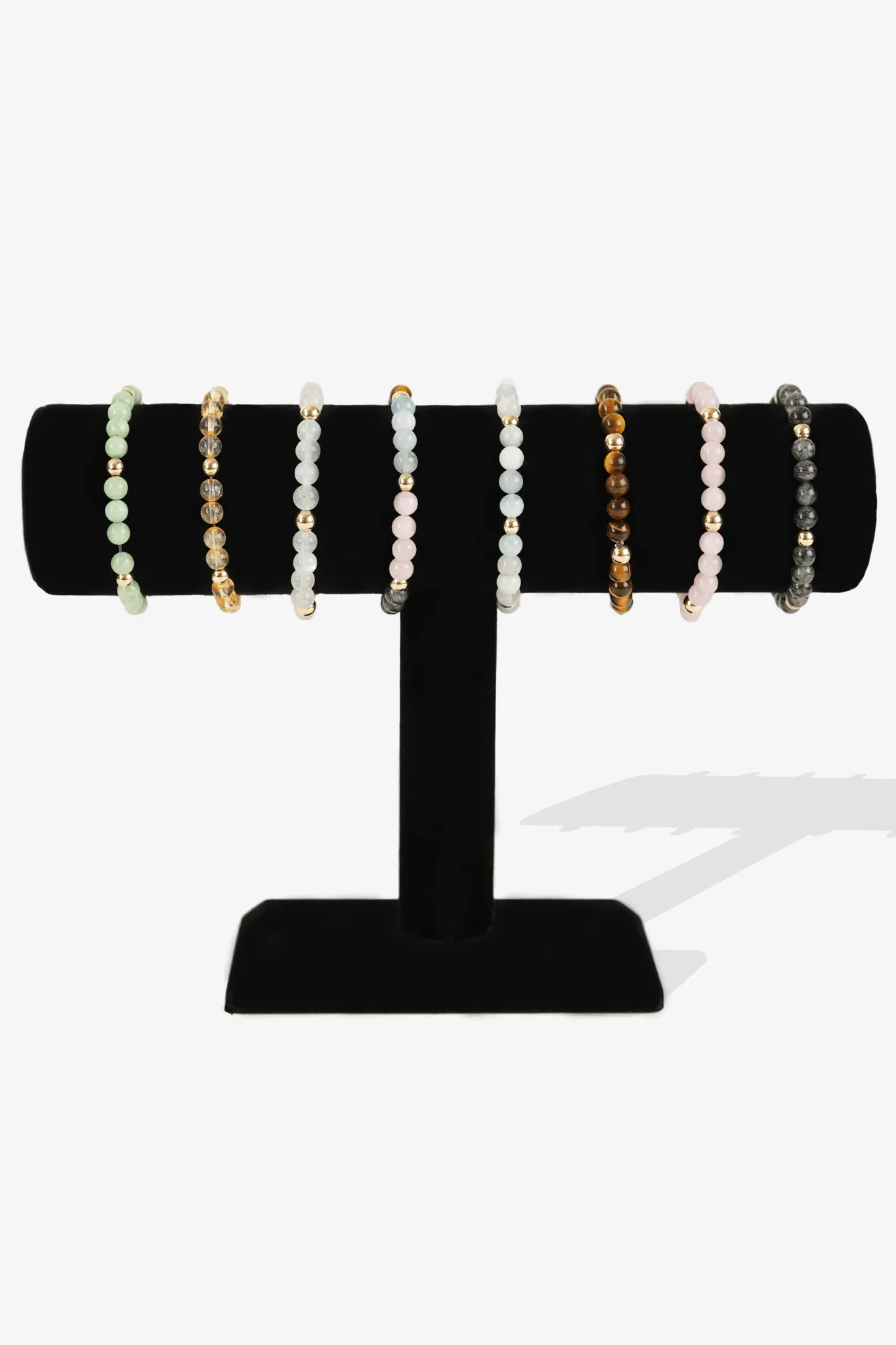 Elevated Health Bracelet with REAL Gold Beads and Aquamarine