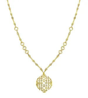 Etho Maria Pear and Marquise Diamond Necklace