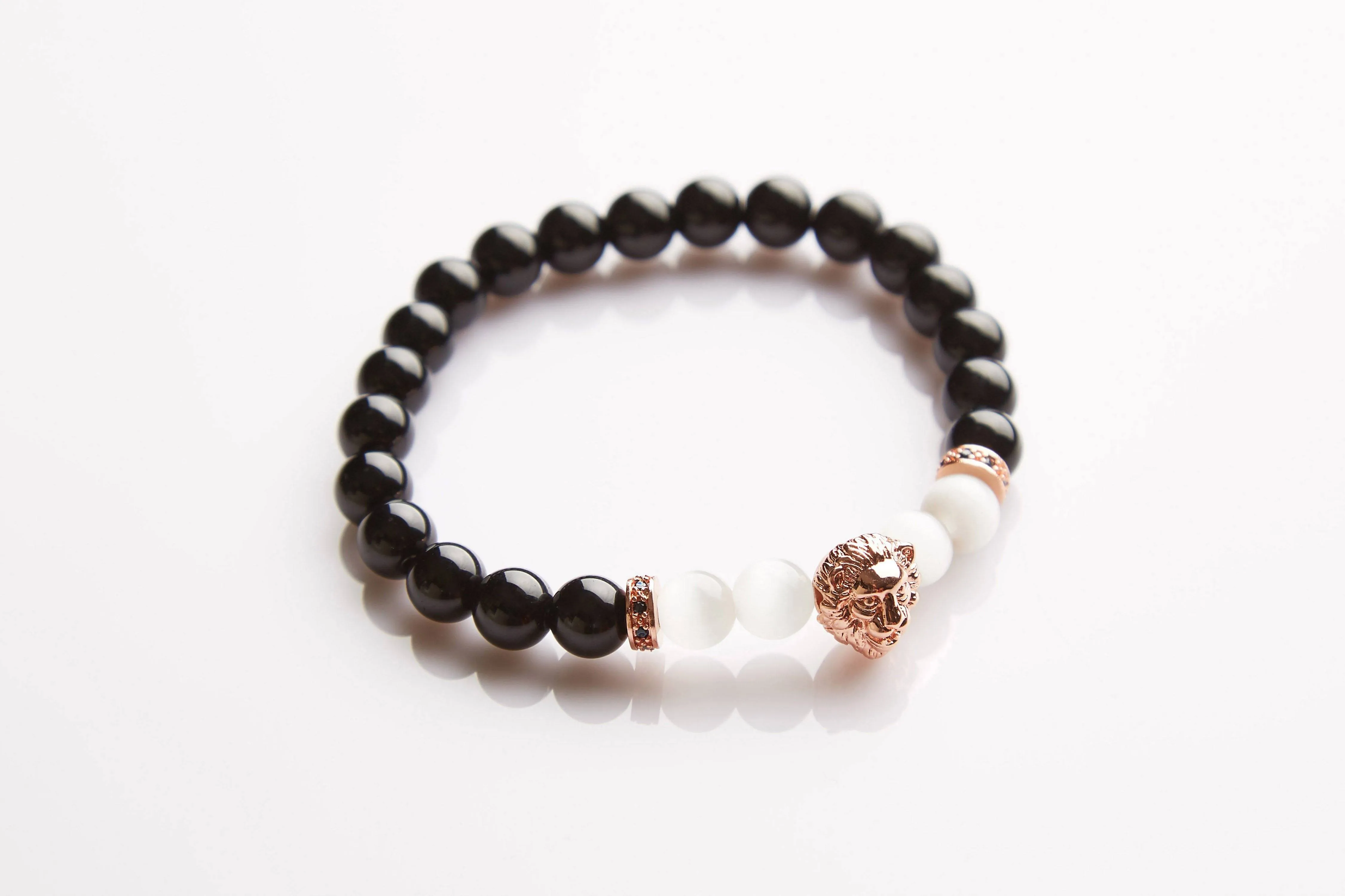 J. By Jee Rose Gold Lion Head Beads Bracelet