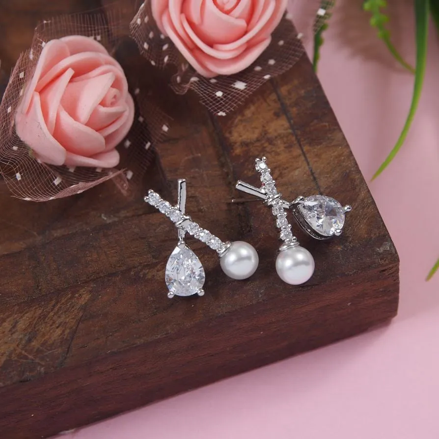 Korean Gold/silver/Rosegold Plated X shaped Fancy Stud Earring