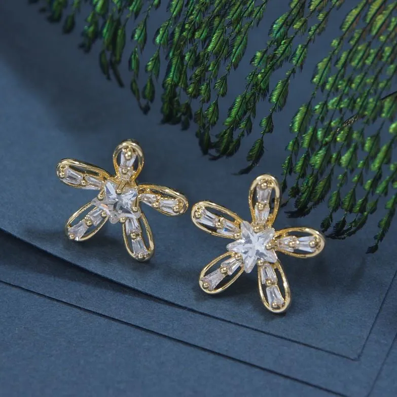 Korean Vintage Starburst Flower Earring