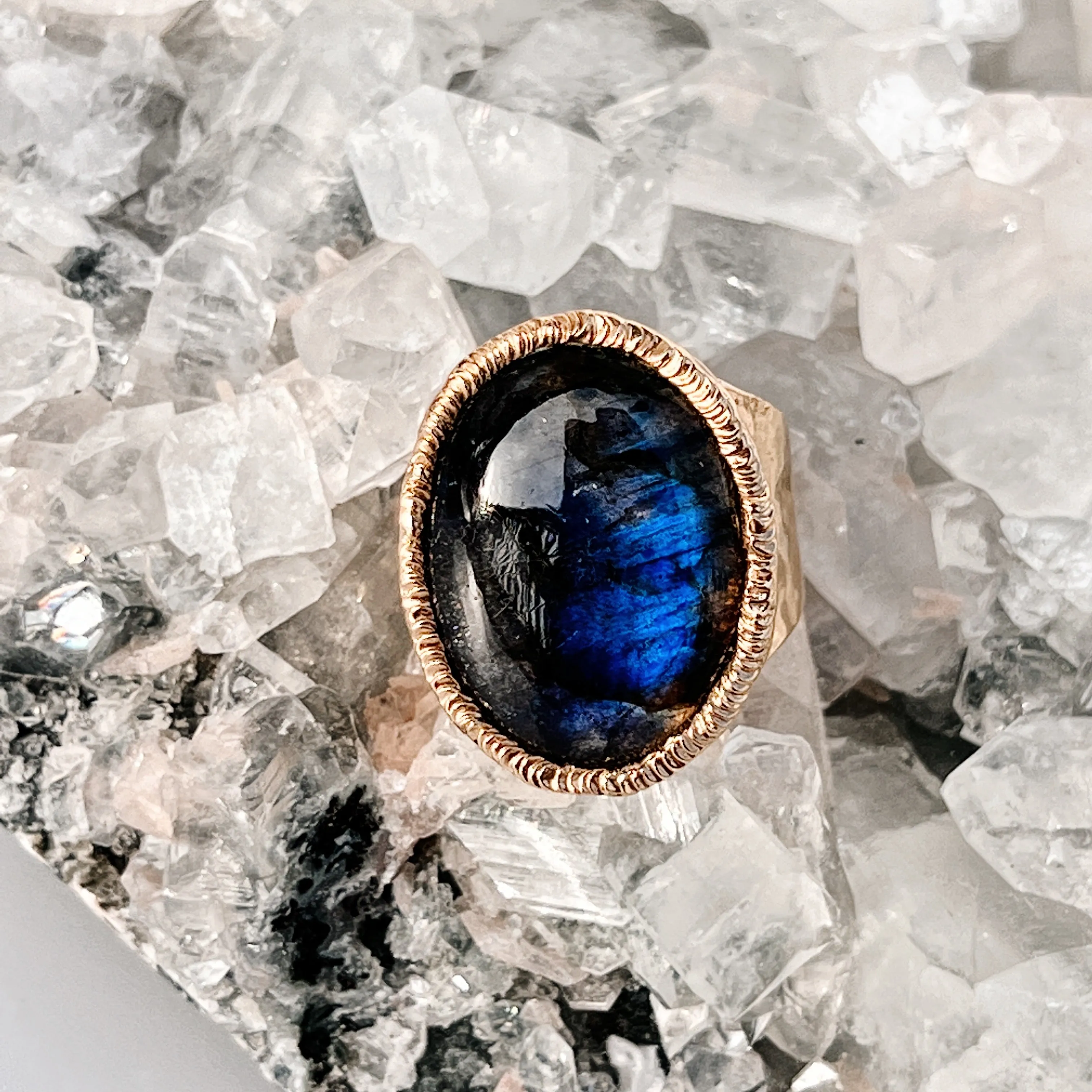 Labradorite Signature Ring