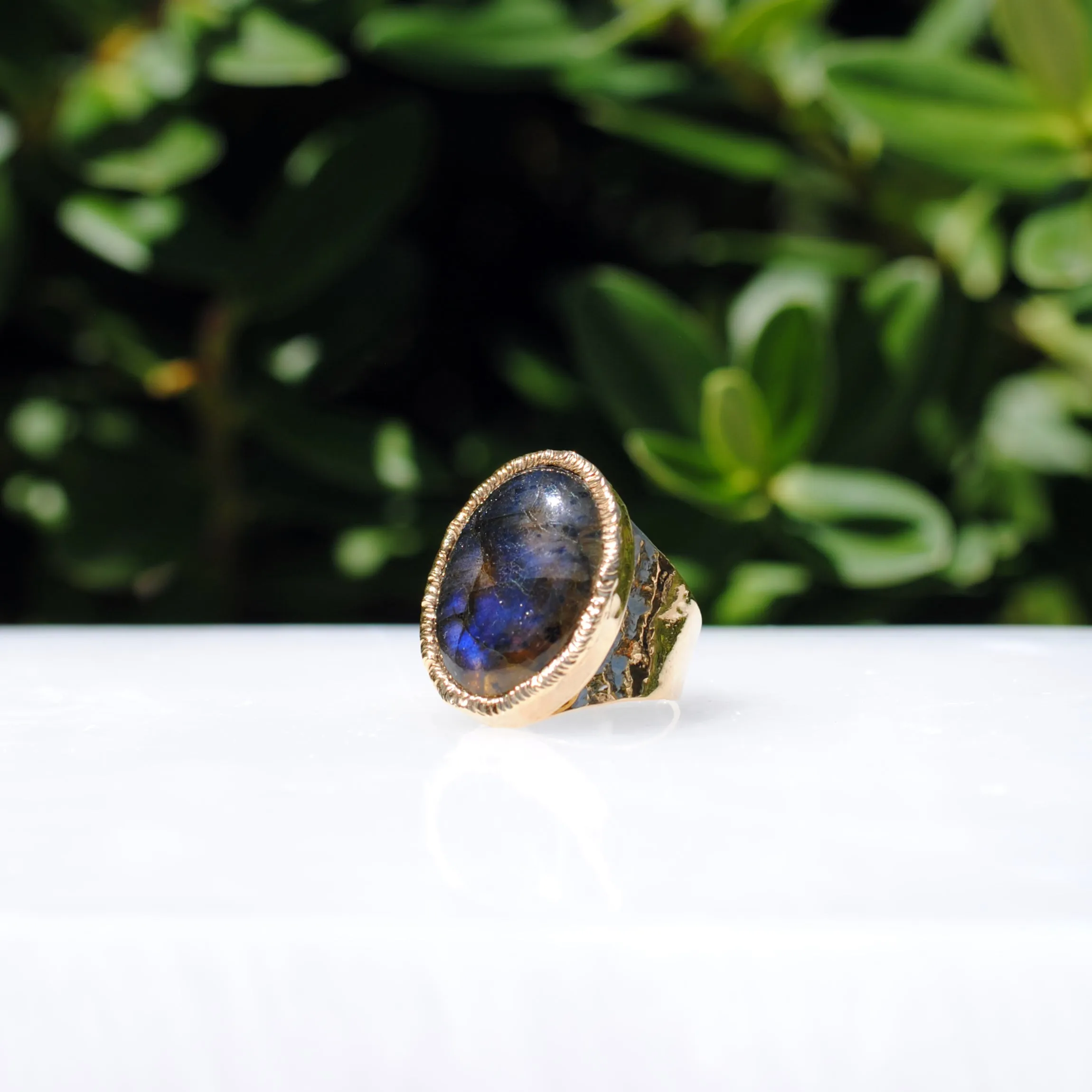 Labradorite Signature Ring