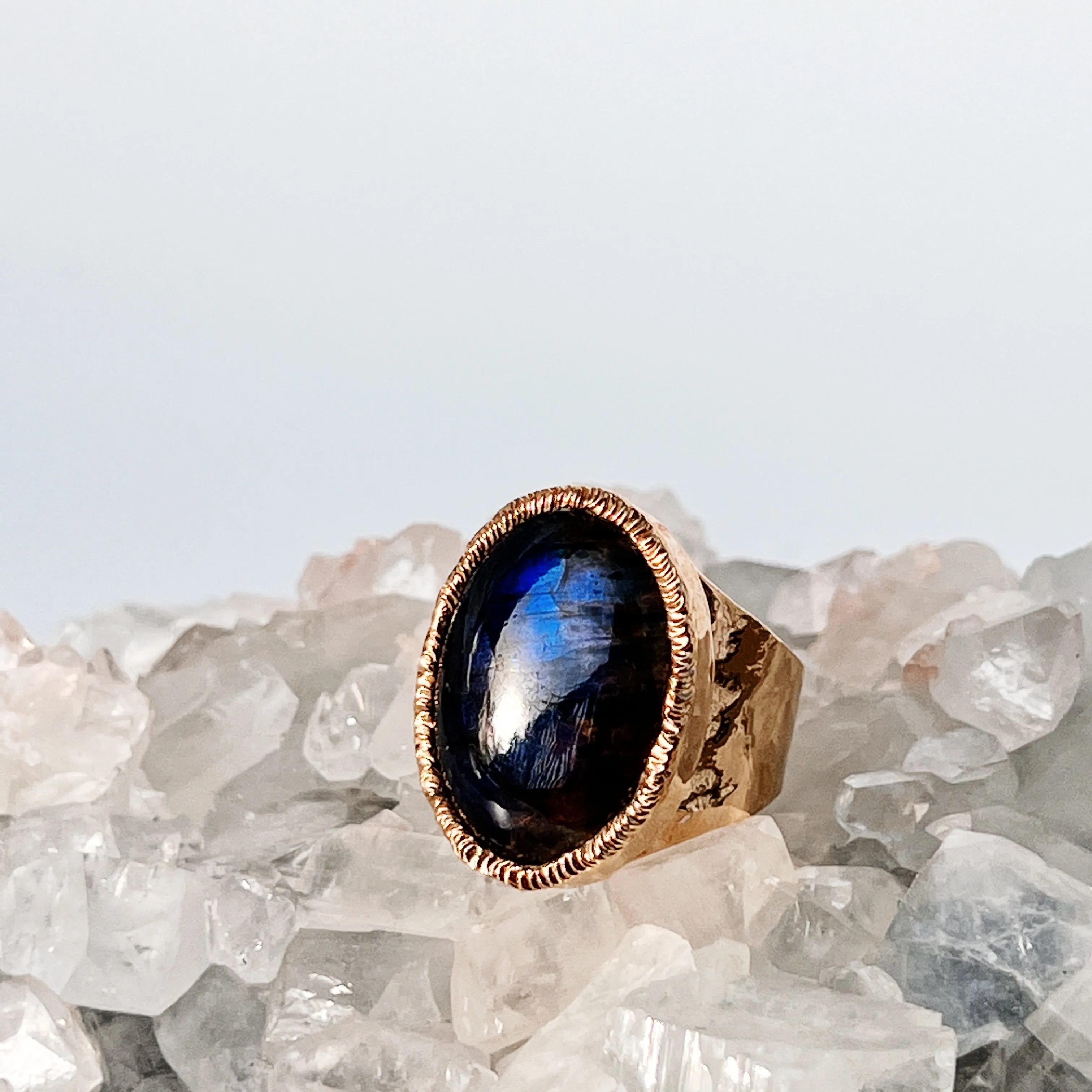 Labradorite Signature Ring