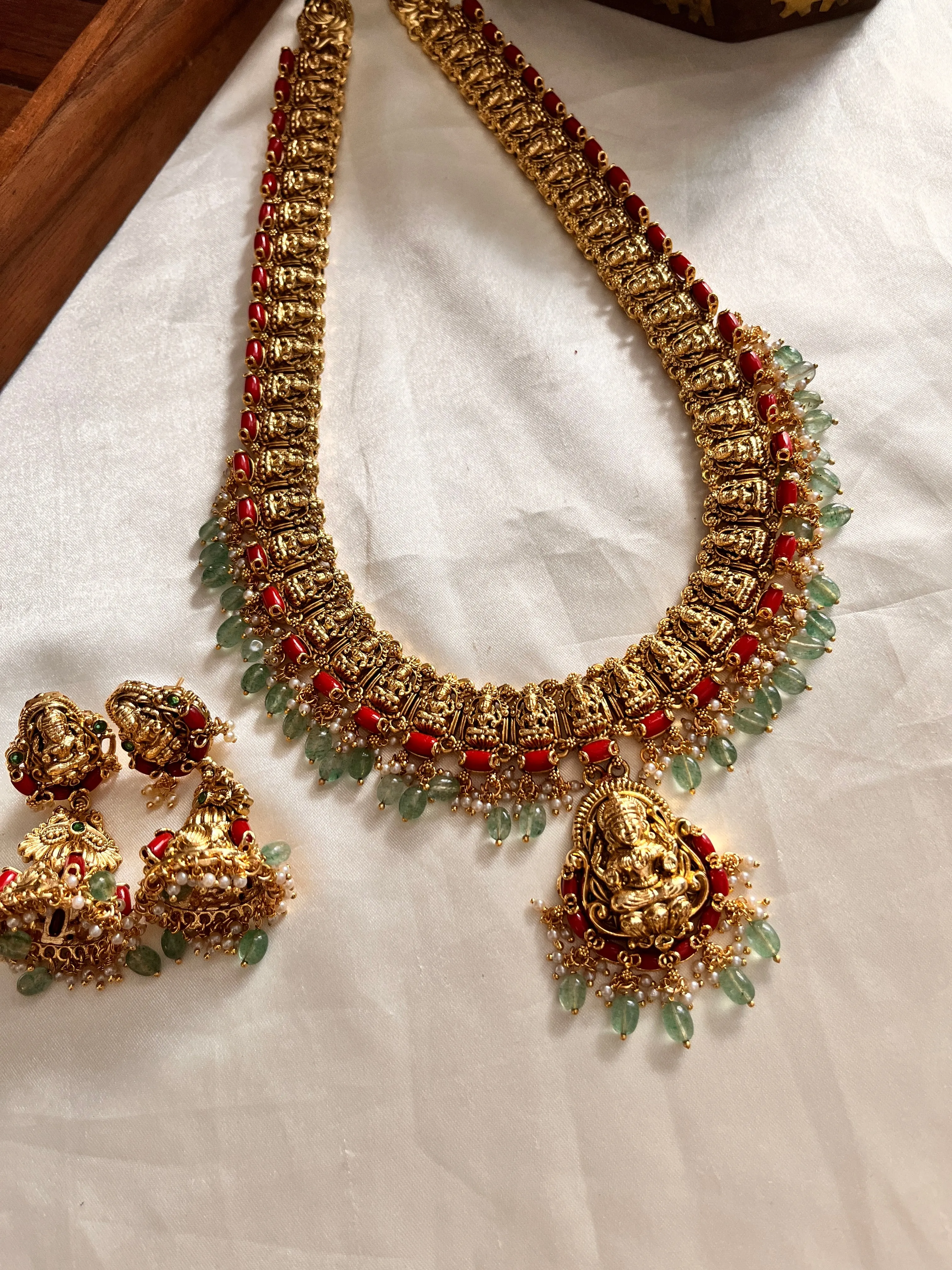 Lakshmi coral beads Haaram LH528