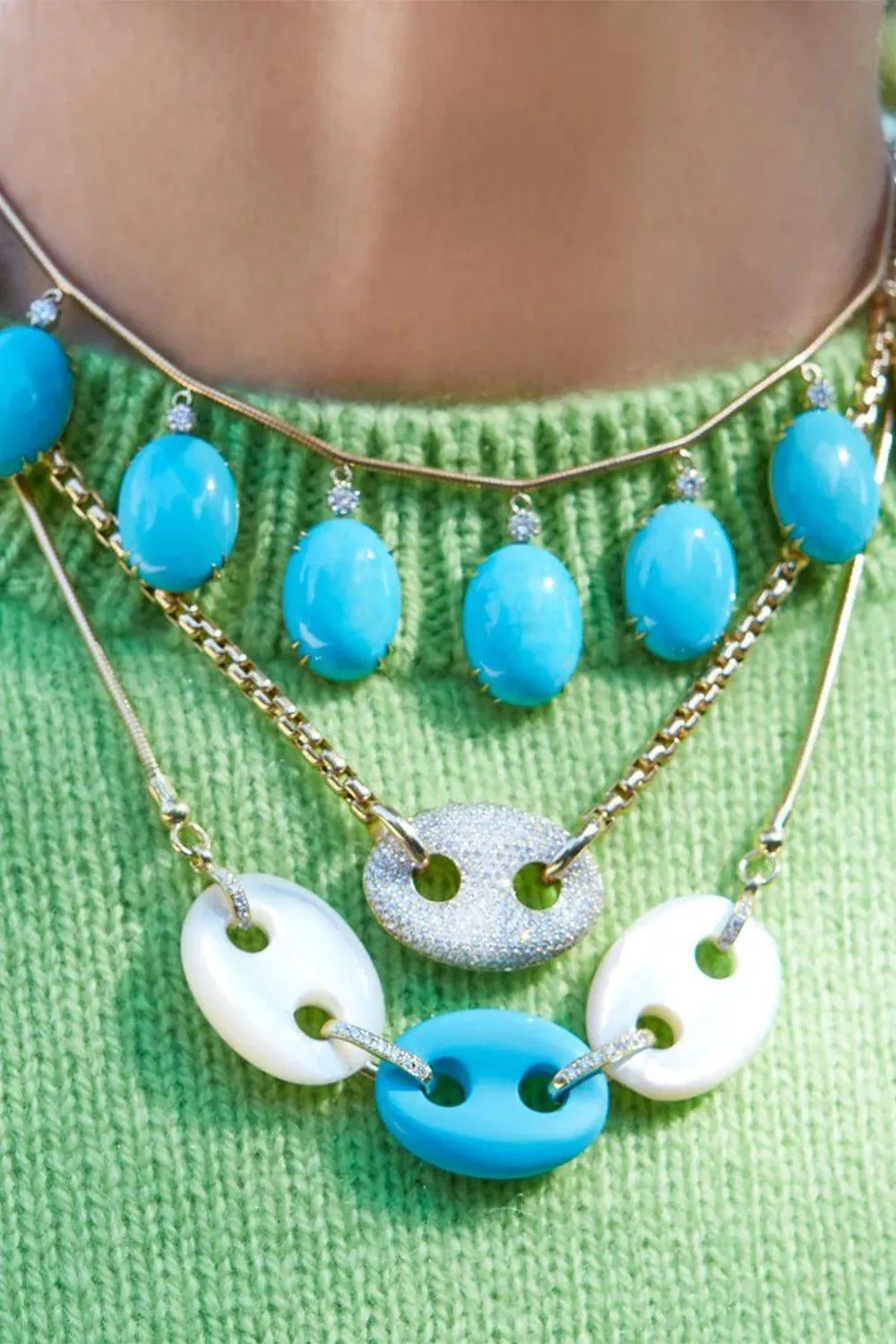 Natural Fringe Diamond Necklace
