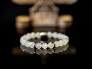 "Luna" 8mm Natural Gemstone Bead Bracelet, Moonstone