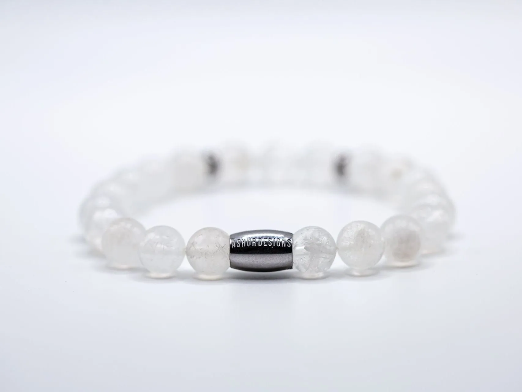 "Luna" 8mm Natural Gemstone Bead Bracelet, Moonstone
