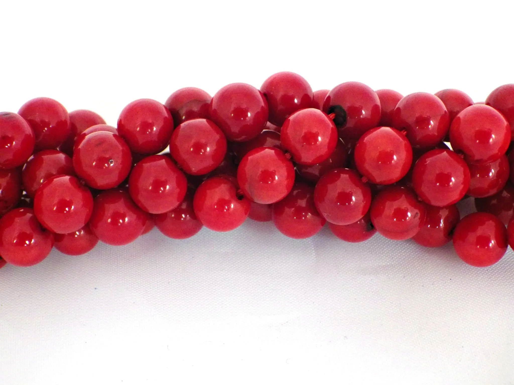 Red Bamboo Coral | Round Beads | 4mm