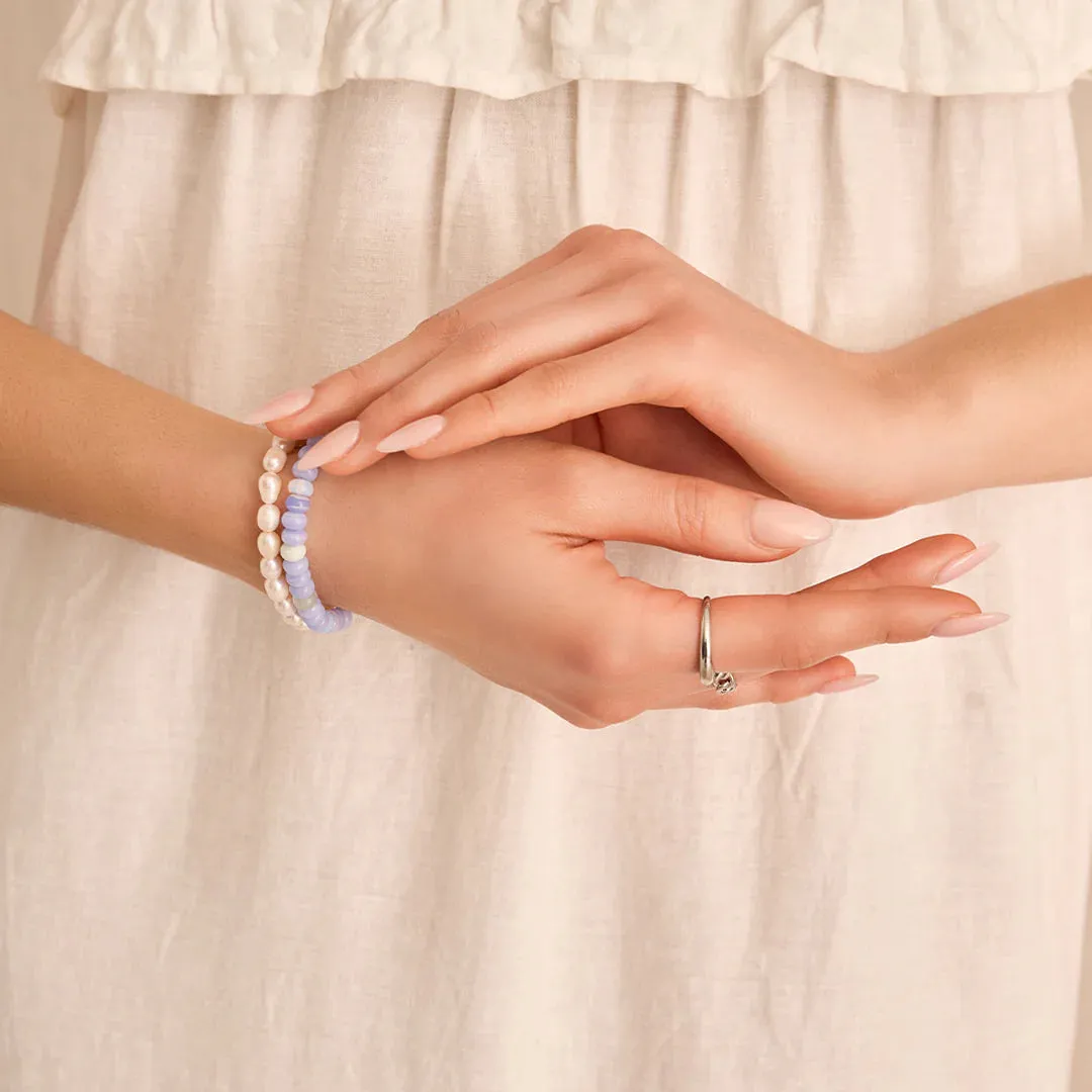 Sugar Blossom Stretch Blue Bracelet