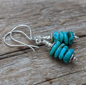 Turquoise Discs Earrings