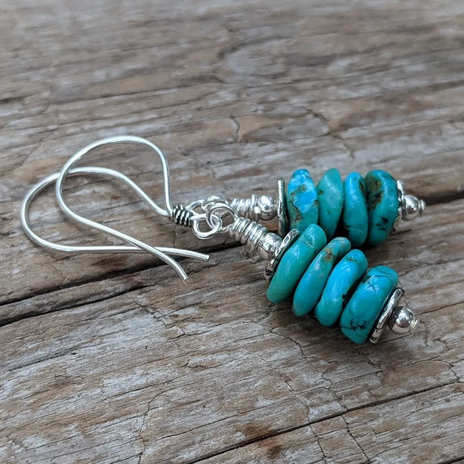 Turquoise Discs Earrings