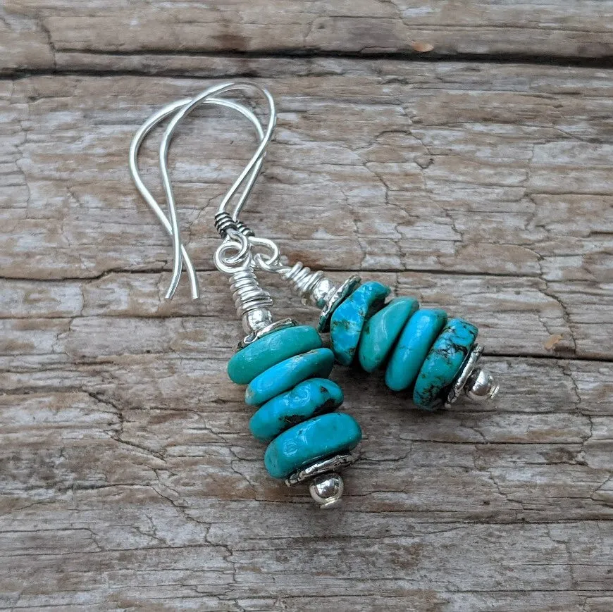 Turquoise Discs Earrings