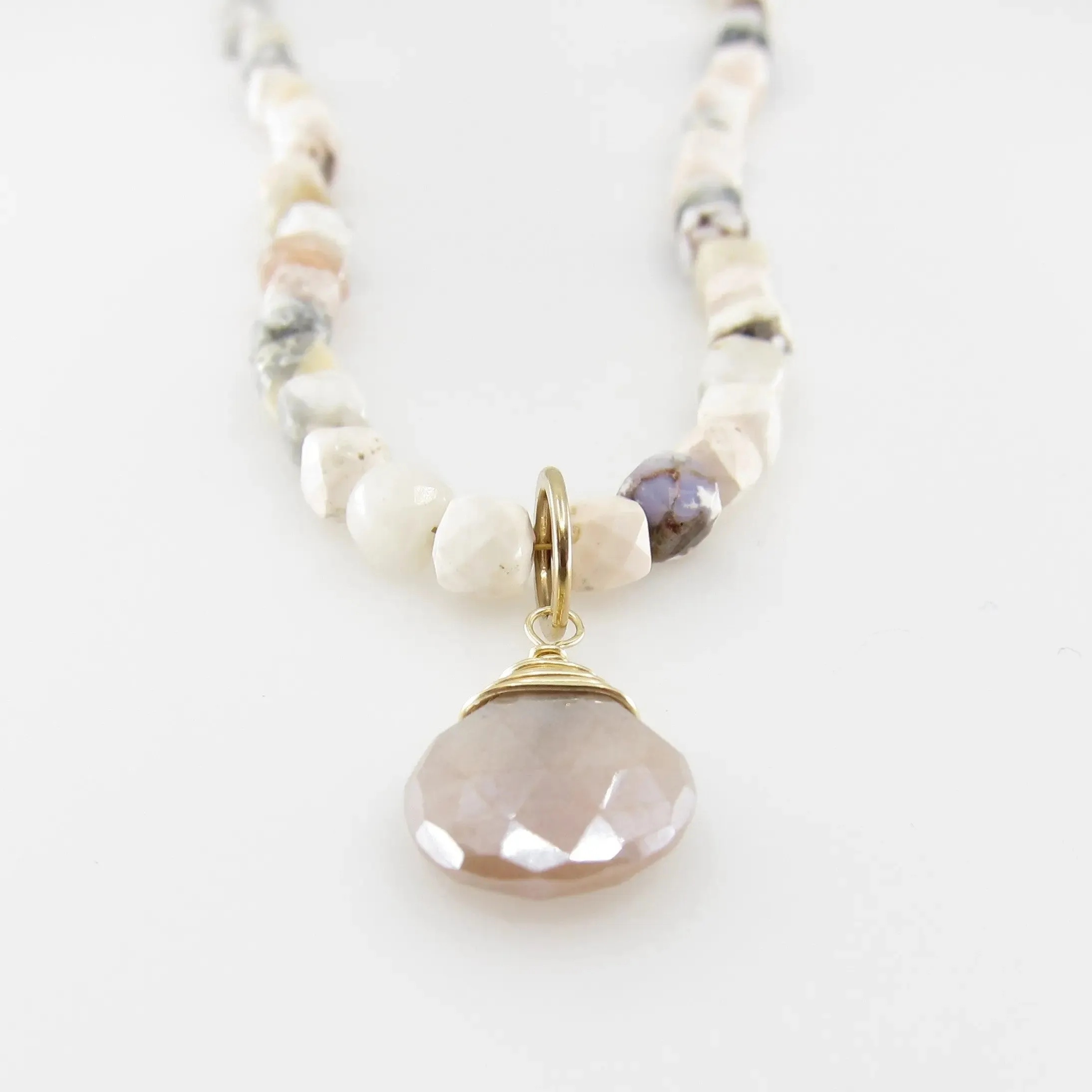 White Turquoise Wrap Bracelet or Necklace